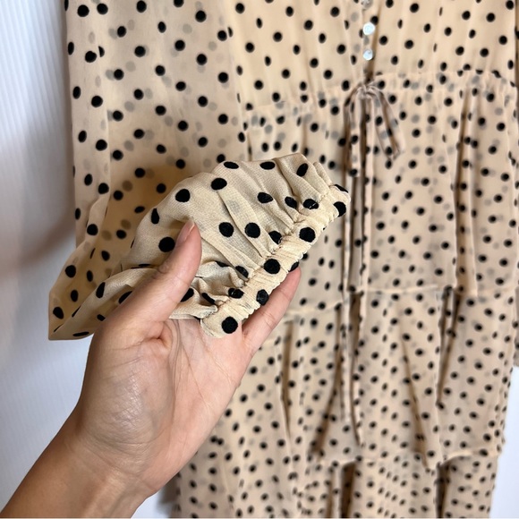 ZARA Polka Dot Tiered Maxi Dress. Size XS - Picture 11 of 16